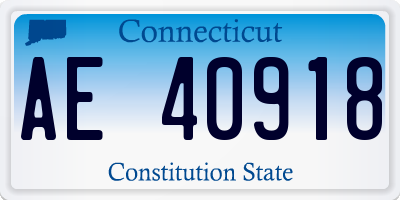 CT license plate AE40918