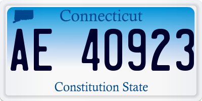 CT license plate AE40923