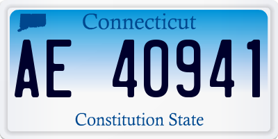 CT license plate AE40941