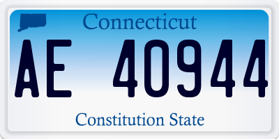 CT license plate AE40944