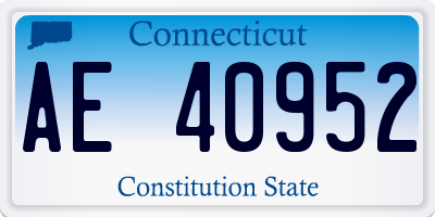 CT license plate AE40952