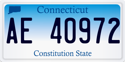 CT license plate AE40972