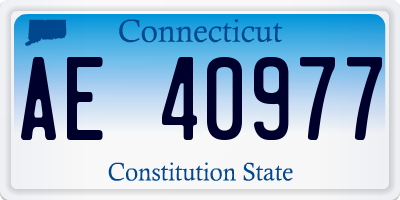 CT license plate AE40977