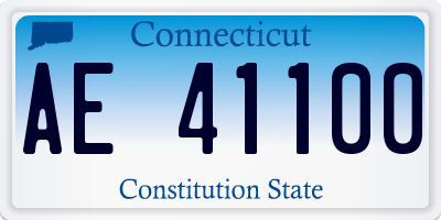 CT license plate AE41100