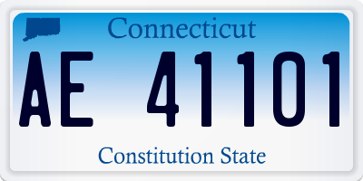 CT license plate AE41101