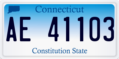 CT license plate AE41103