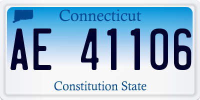 CT license plate AE41106