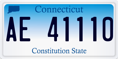 CT license plate AE41110