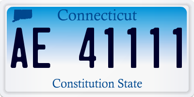CT license plate AE41111