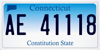 CT license plate AE41118