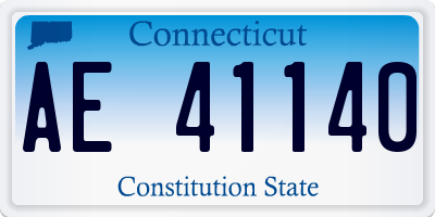 CT license plate AE41140