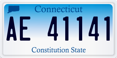 CT license plate AE41141