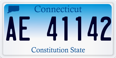 CT license plate AE41142
