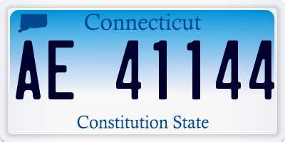 CT license plate AE41144