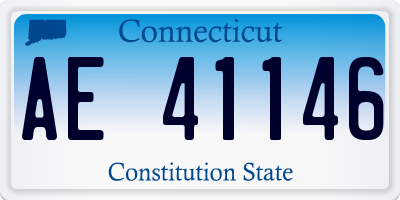 CT license plate AE41146