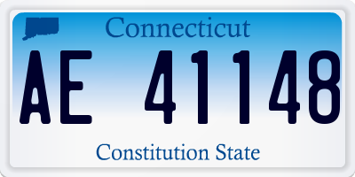 CT license plate AE41148