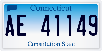 CT license plate AE41149
