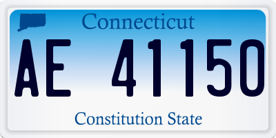 CT license plate AE41150