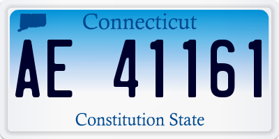 CT license plate AE41161