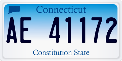 CT license plate AE41172