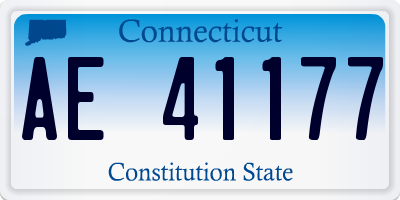 CT license plate AE41177