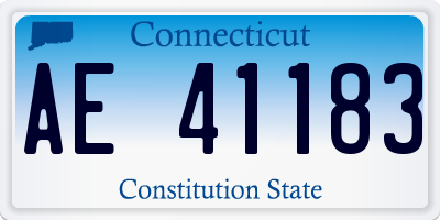 CT license plate AE41183