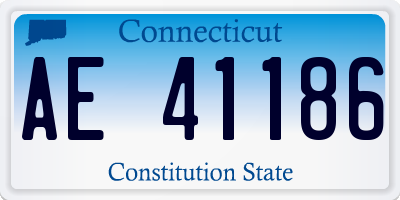 CT license plate AE41186