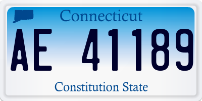 CT license plate AE41189
