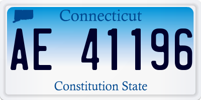 CT license plate AE41196