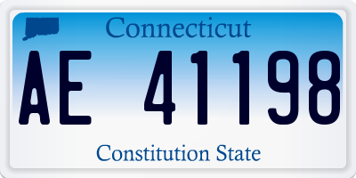 CT license plate AE41198