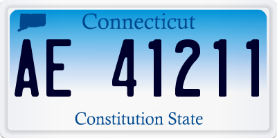 CT license plate AE41211