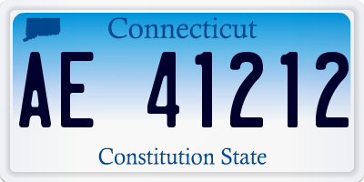 CT license plate AE41212