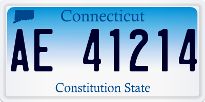CT license plate AE41214