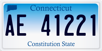 CT license plate AE41221
