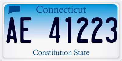 CT license plate AE41223