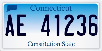 CT license plate AE41236
