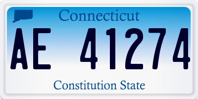 CT license plate AE41274