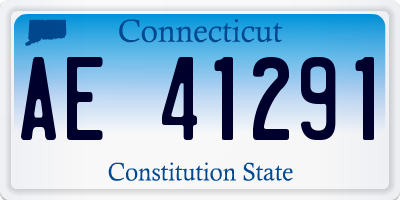 CT license plate AE41291