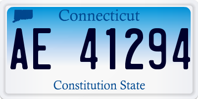 CT license plate AE41294