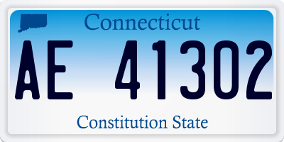 CT license plate AE41302