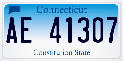 CT license plate AE41307