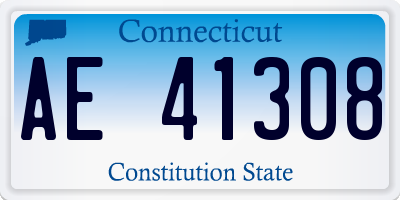 CT license plate AE41308