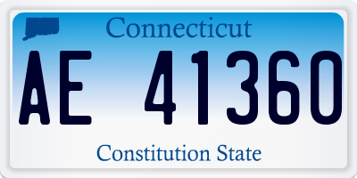 CT license plate AE41360