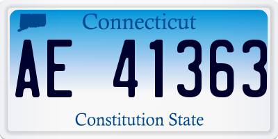 CT license plate AE41363