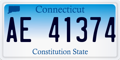CT license plate AE41374