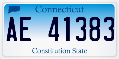 CT license plate AE41383