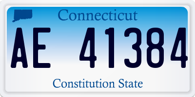 CT license plate AE41384