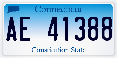 CT license plate AE41388