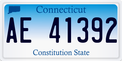 CT license plate AE41392