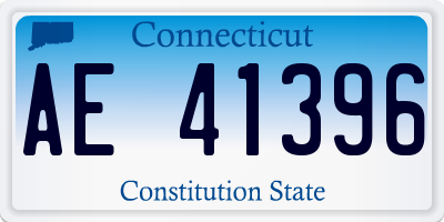 CT license plate AE41396